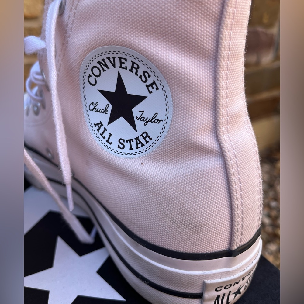 Converse Classic High-Top Platform Canvas Sneakers - Pink - Sz 7 - Picture 14 of 15